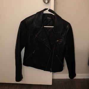 Topshop leather moto jacket